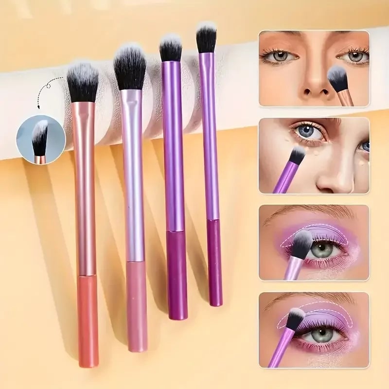 8-Piece Soft Synthetic Hair Makeup Brush Set Foundation Blush Eye