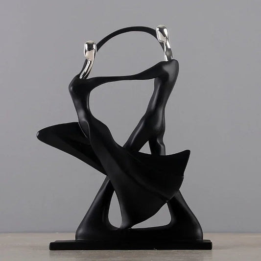 Nordic Art Dancing Couple Resin Figurine Home Decor Ornament