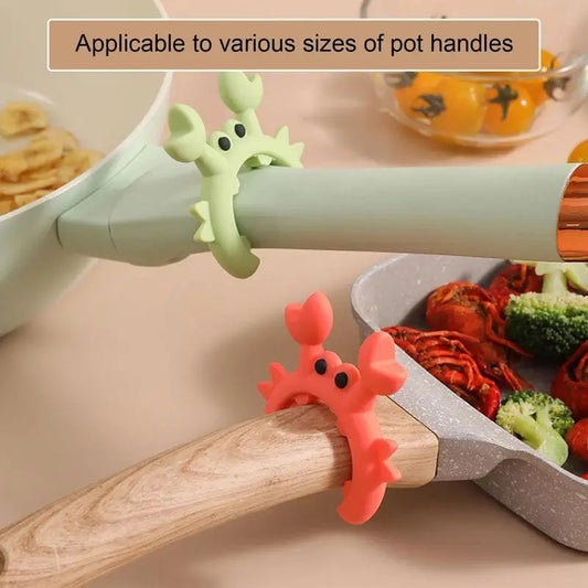 Crab Shaped Silicone Utensil Rest Anti-Overflow Countertop Holder