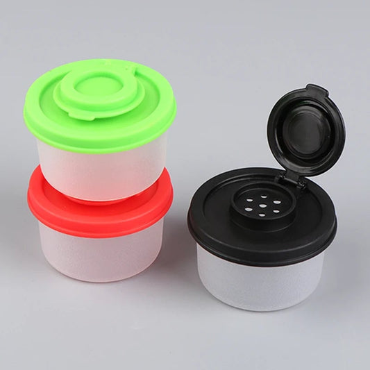 Mini Salt Pepper Shaker Set - Clear Plastic Travel Spice Jars