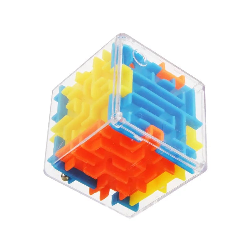 3D Maze Magic Cube Transparent 6-Sided Speed Puzzle Ball Stress Relief