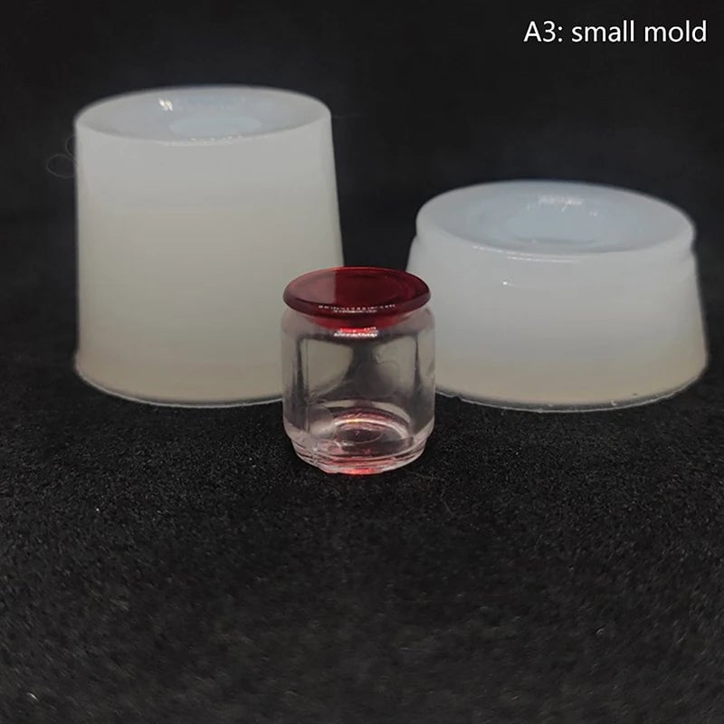 Mini Silicone Food Jar Molds - Dollhouse Kitchen DIY Cookie Candy Jars