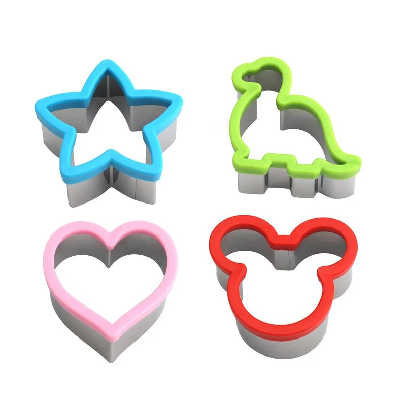 Kids Sandwich Cutters Set Heart Star Mickey Shape Bread Toast Molds