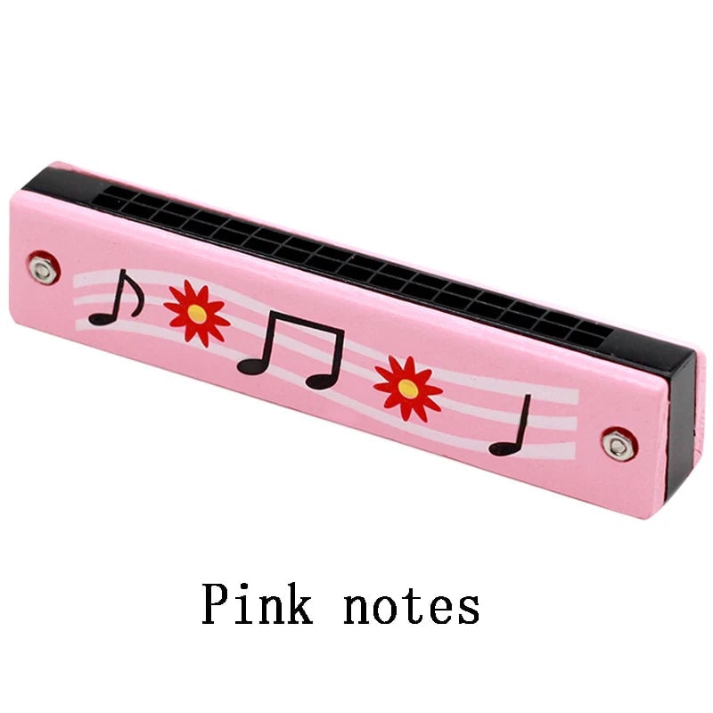 Wooden 10 Hole Harmonica Kids Educational Musical Instrument Toy