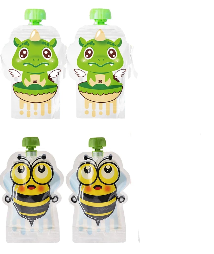 8pcs 148ml Reusable Squeeze Bottles Food Storage Bags for Toddlers