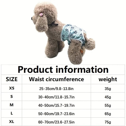 Reusable Washable Dog Diapers - Leak Proof Absorbent Pet Pants