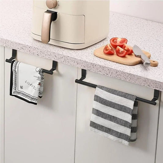 Steel Wire Over Cabinet Door Towel Rack - Punch-Free Hanging