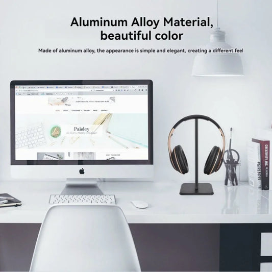 Aluminum Alloy Headphone Stand - Universal Desktop Gaming Mount