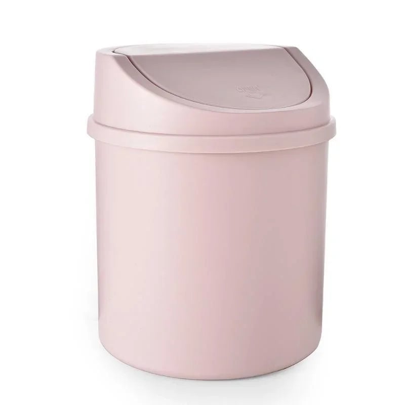 Mini Desktop Trash Can with Lid - Small Office Desk Waste Bin