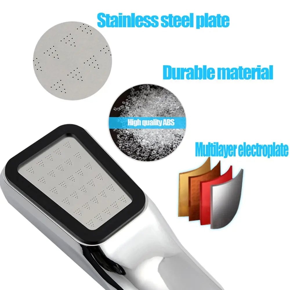300 Hole Water Saving Rainfall Showerhead - High Pressure Bath Nozzle