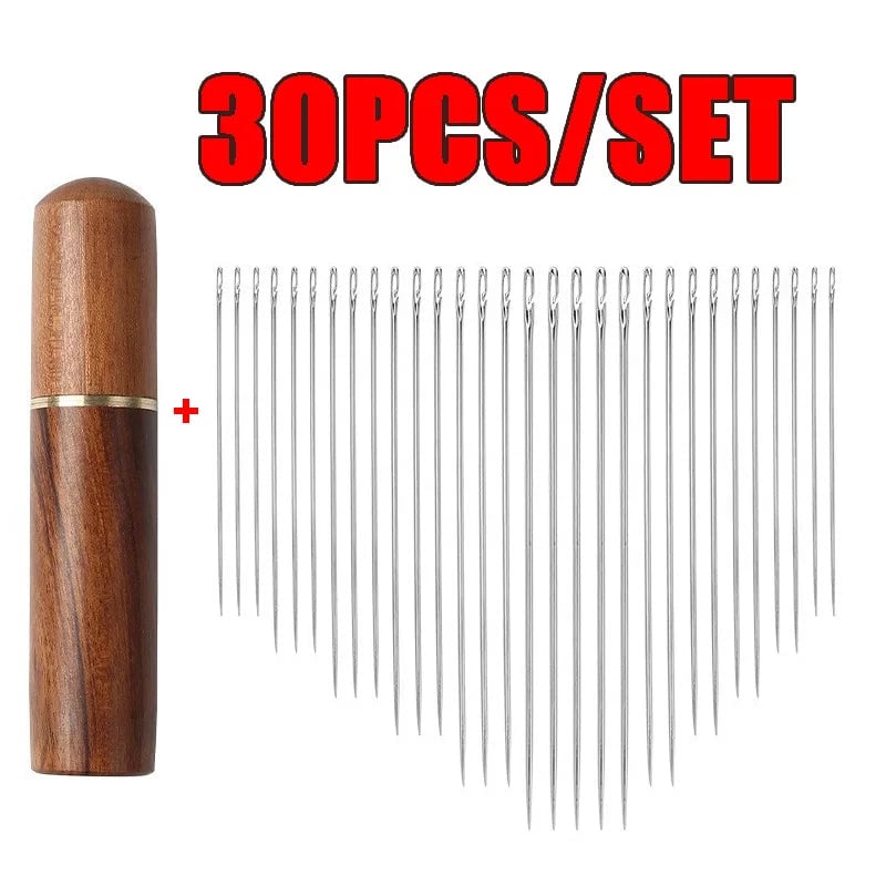 30pcs Self Threading Stainless Steel Automatic Blind Sewing Needles
