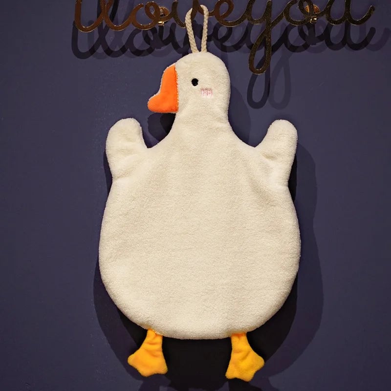 Cartoon Goose Hand Towel - Quick Dry Super Absorbent Kitchen Bath