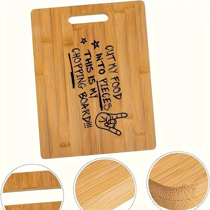 Laser Engraved Bamboo Cutting Board - Funny Kitchen Quote Design