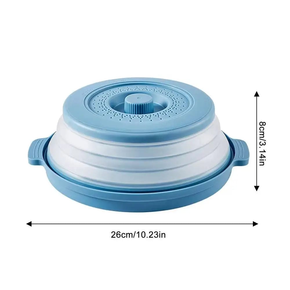 Foldable Microwave Splatter Cover & Steaming Colander - Silicone