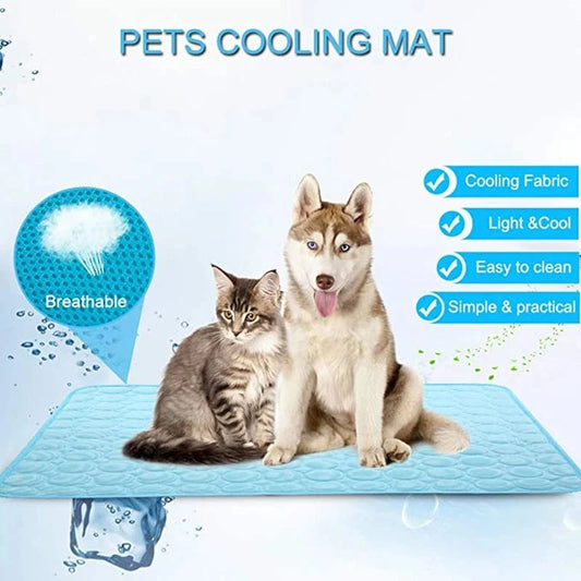 Self-Cooling Pet Mat - Washable Dog Cat Bed Blanket S/M/L Sizes