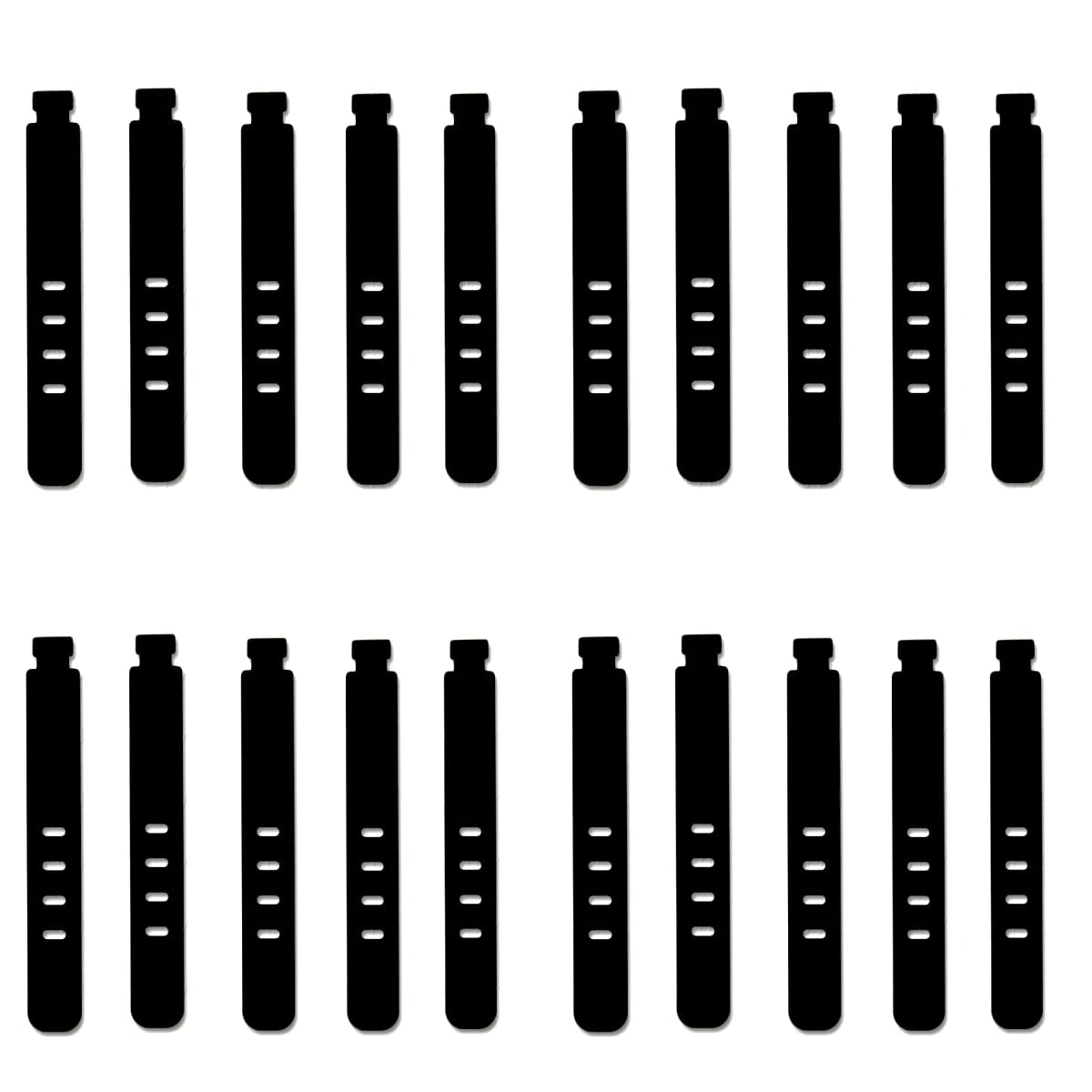 20PCS Silicone Cable Ties Reusable Wire Organizer Cord Holder Straps