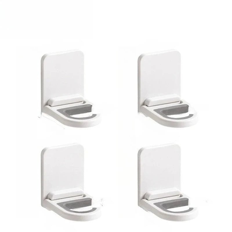 Self-Adhesive Wall Mount Broom Mop Holder Multi-Purpose Hook Rack