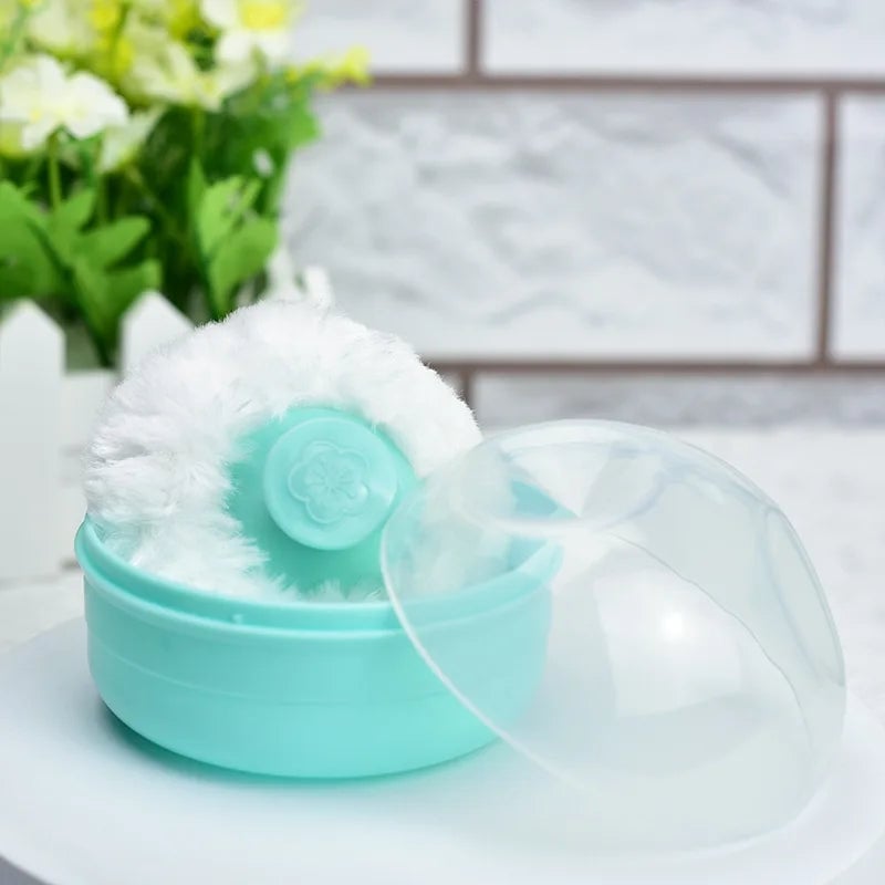 Large Empty Powder Puff Container - Portable Body Powder Storage Box
