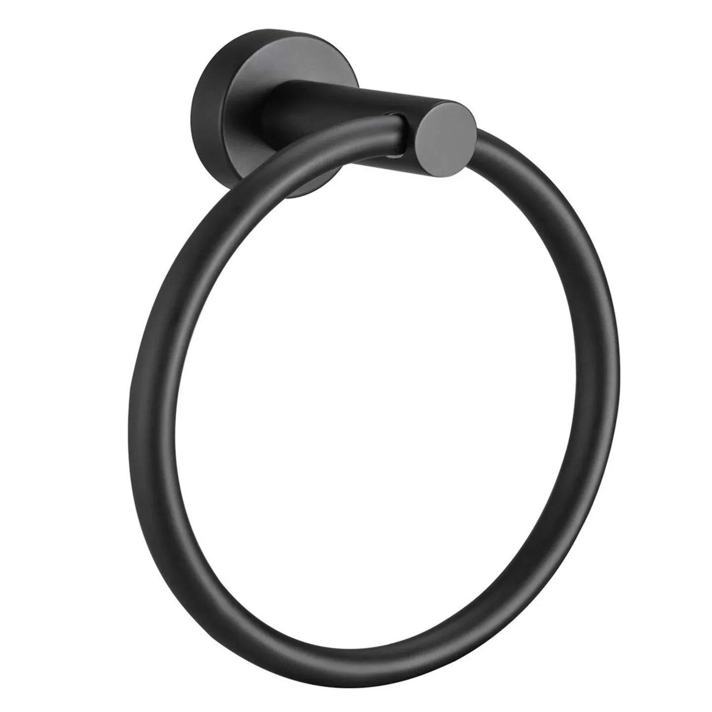 Brushed Stainless Steel Towel Ring - Modern Wall Mount Bathroom Holder