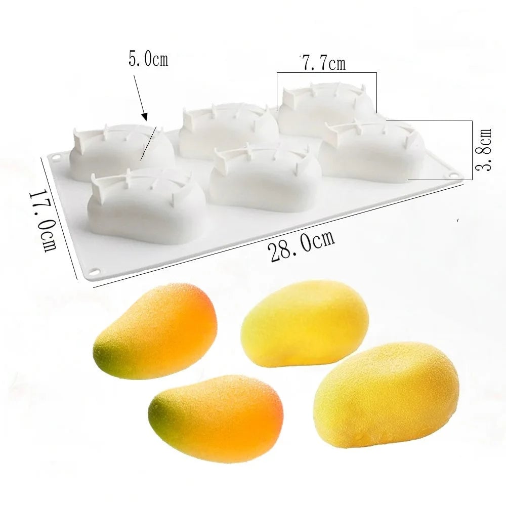 Silicone Mousse Cake Mold - Multi-Fruit Design Baking Tool