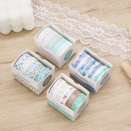 5PC Kawaii Washi Tape Set Japanese Cute Scrapbook Journaling Supplies