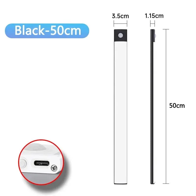 USB Rechargeable LED Cabinet Light Wireless Motion Sensor Magnetic