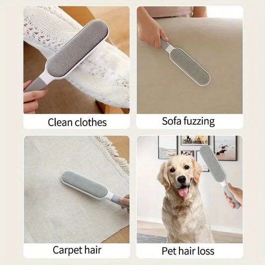 Double Sided Manual Pet Hair Remover Lint Brush Furniture Clothes
