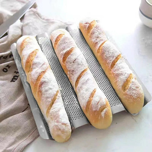 Baguette Bread Baking Pan - Non-Stick French Loaf Mould Tray