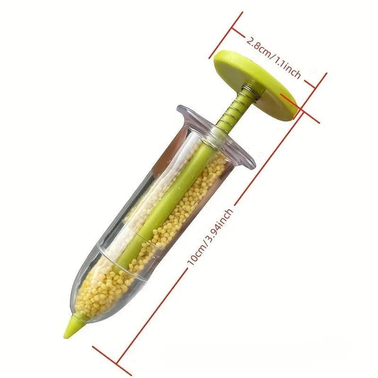 Handheld Manual Seed Dispenser Tool Transparent Tube Garden Seeder