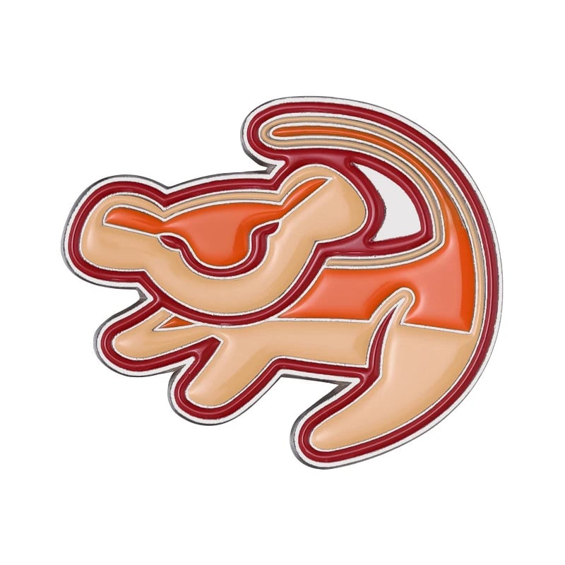 Baby Lion Enamel Pin Custom Animal Brooch Cartoon Movie Badge Gift