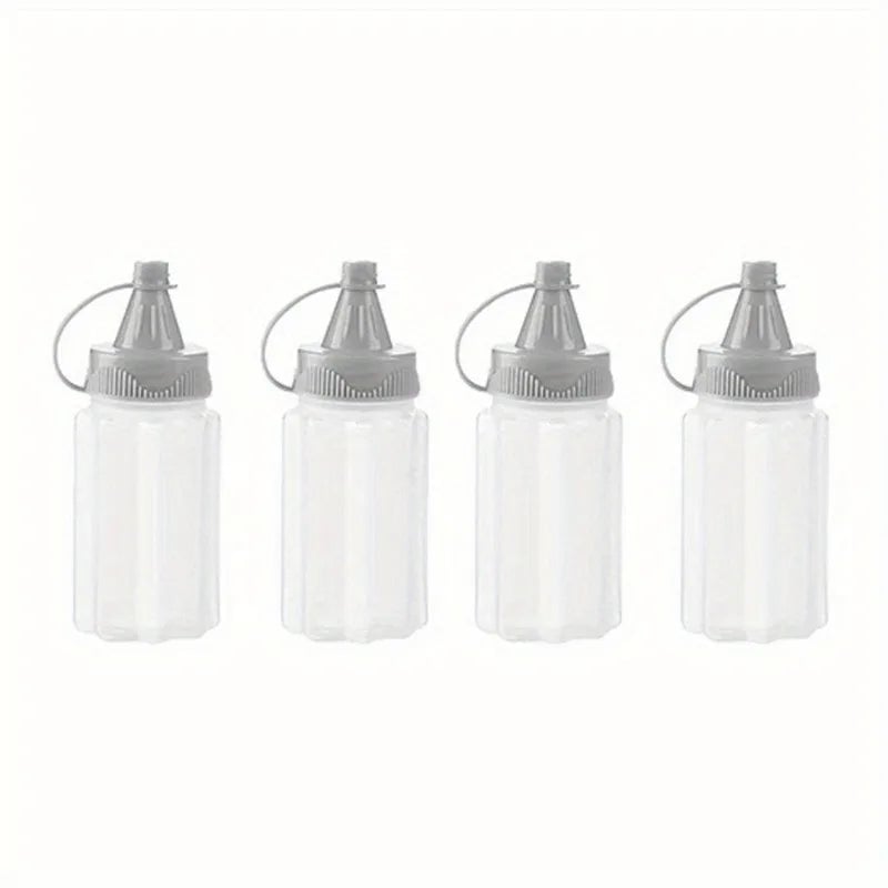 Mini Sauce Bottles Set - Portable Condiment Squeeze Bottles with Lids