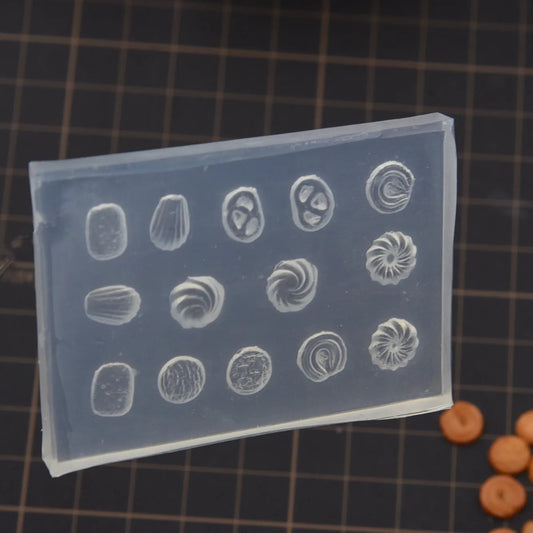 Mini Caramel Cookie Silicone Molds - Food Grade DIY Baking Clay Craft