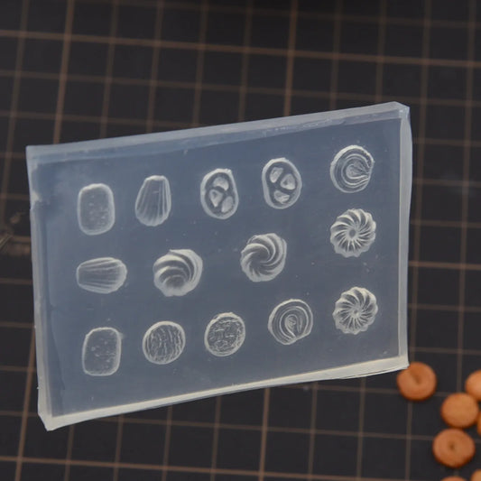 Mini Caramel Cookie Silicone Molds - Food Grade DIY Baking Clay Craft
