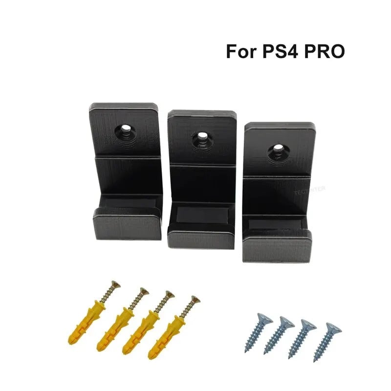 3PCS PS4 Wall Mount Bracket Set - Pro/Slim/Original Console Holder