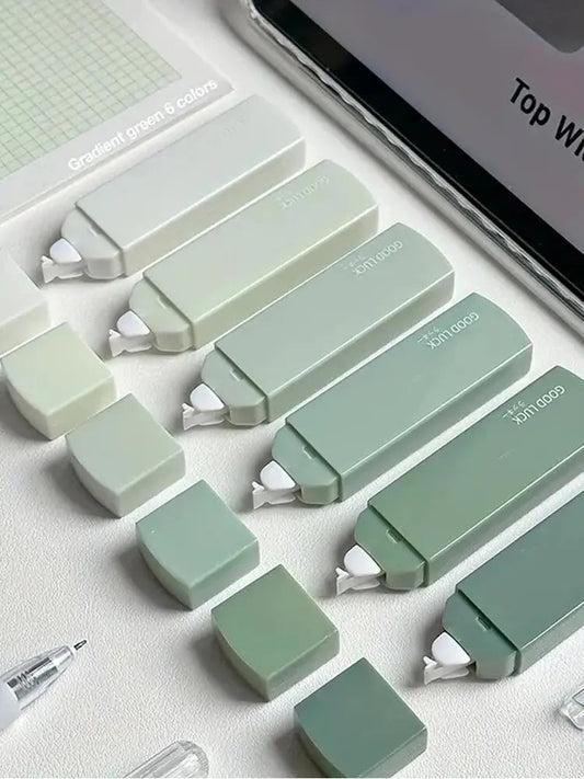 6-Pack Gradient Macaron Correction Tape Set - Portable Silent
