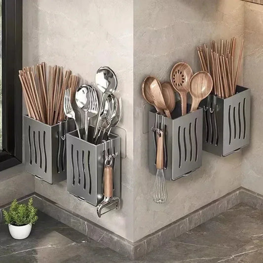 Multifunctional Cutlery Drainer Basket - Spoon Fork Chopsticks Storage