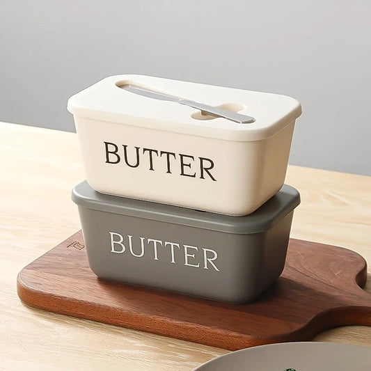 Sealed Butter Storage Container with Cutting Knife - Airtight Cheese