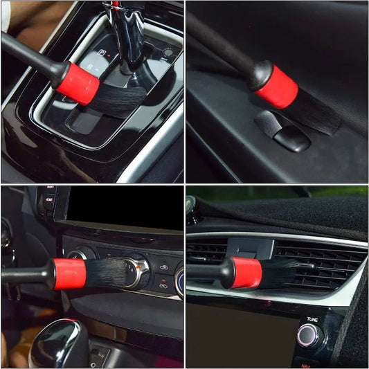 5Pcs Professional Car Detailing Brush Kit - Interior & Wheel Rim