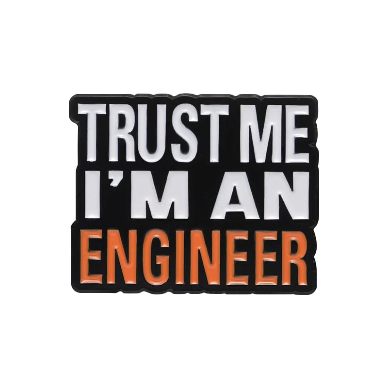Engineer Enamel Pin - Cartoon Badge Lapel Brooch Backpack Accessory