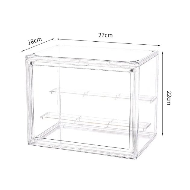 3-Tier Acrylic Display Case Dustproof Step Shelf Anime Figures