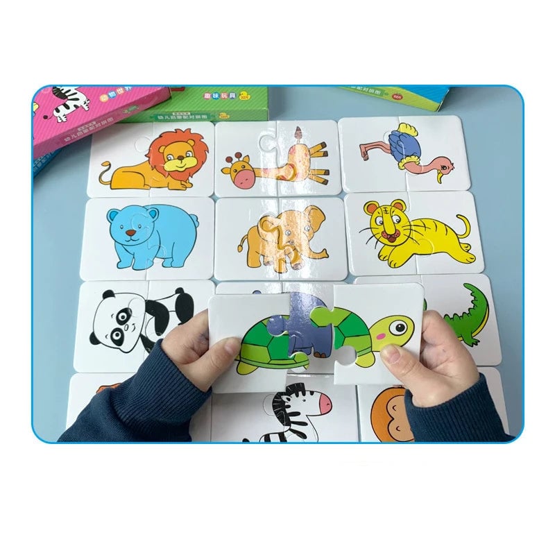 Montessori Learning Cards - Cognitive Development Educational Puzzles