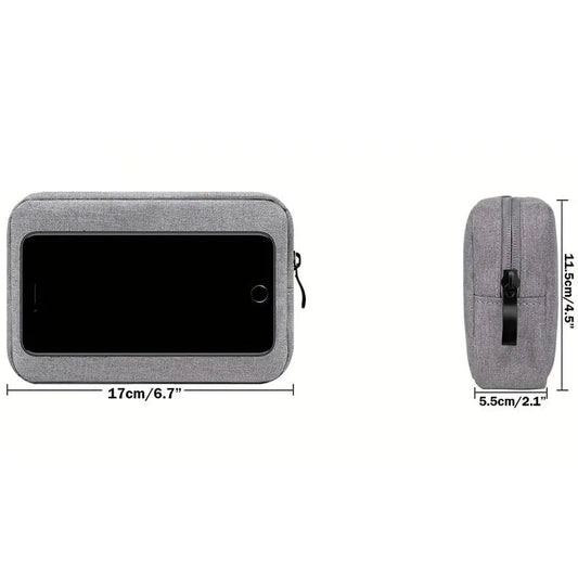 Small Travel Cable Organizer Bag Electronics Storage SD Card Pouch
