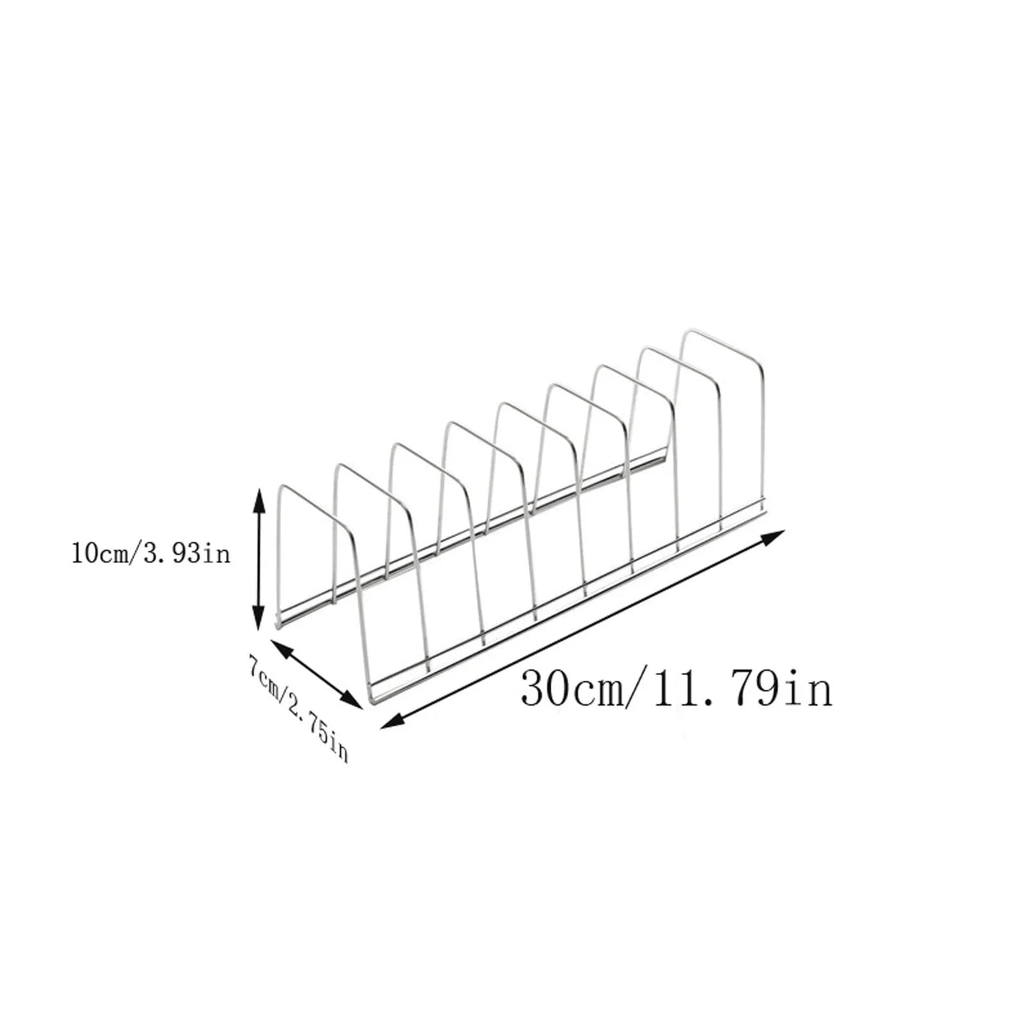 Stainless Steel Kitchen Bowl Organizer Thick Wall Dish Storage Rack
