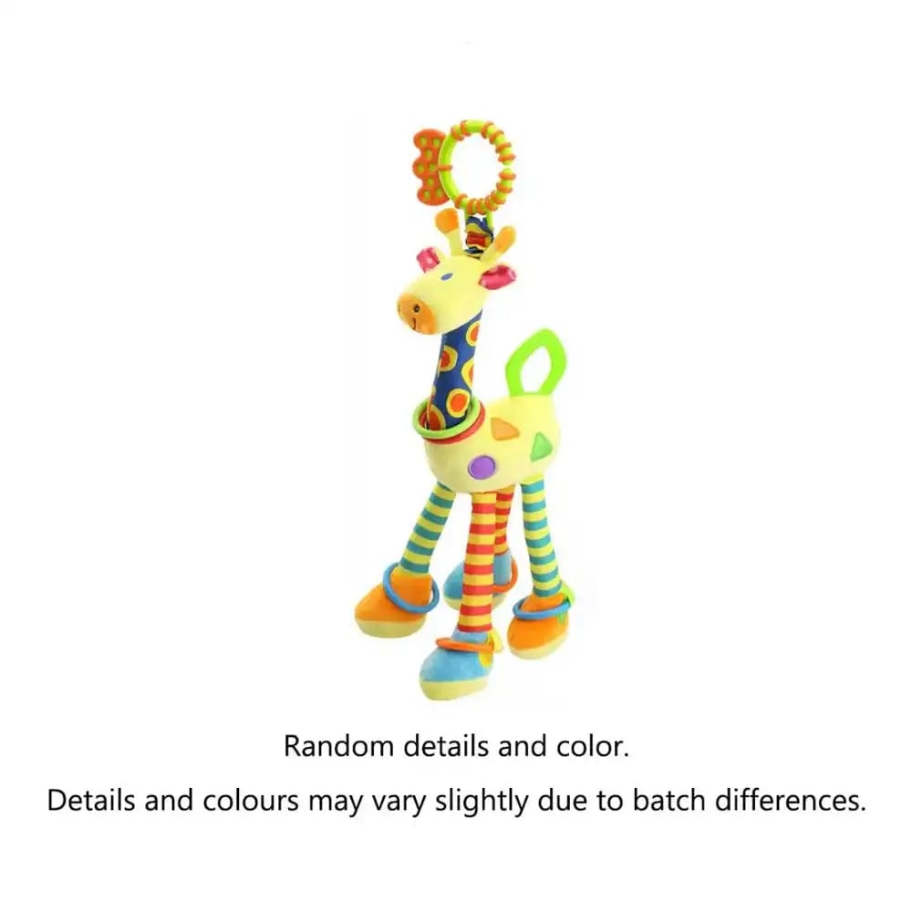 Soft Giraffe Handbell Rattle - Plush Baby Development Toy