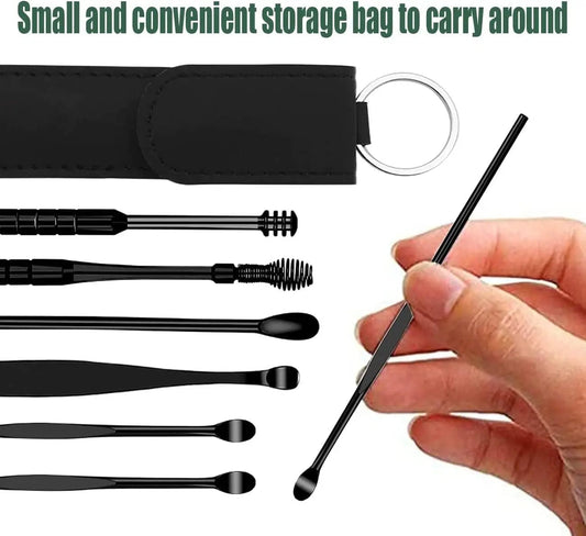 6Pcs Stainless Steel Ear Wax Removal Kit - Professional Curette