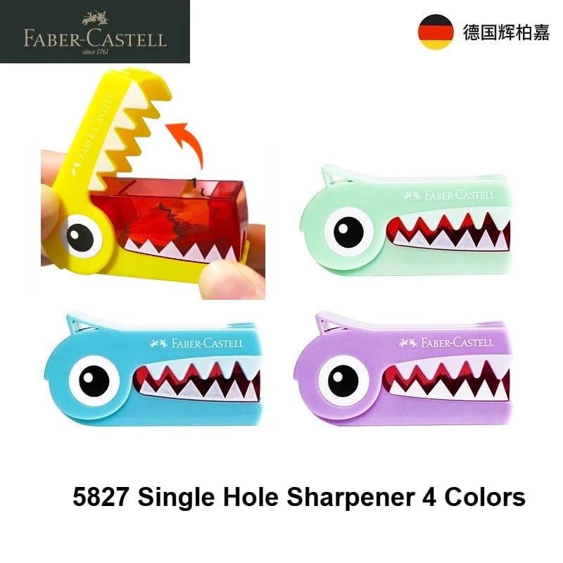 Faber Castell Double Hole Pencil Sharpener with Eraser Animal Design