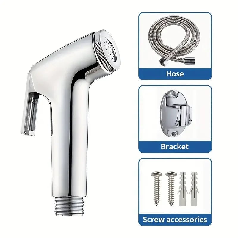 Handheld Toilet Spray Gun Bidet Attachment Booster Flusher Nozzle