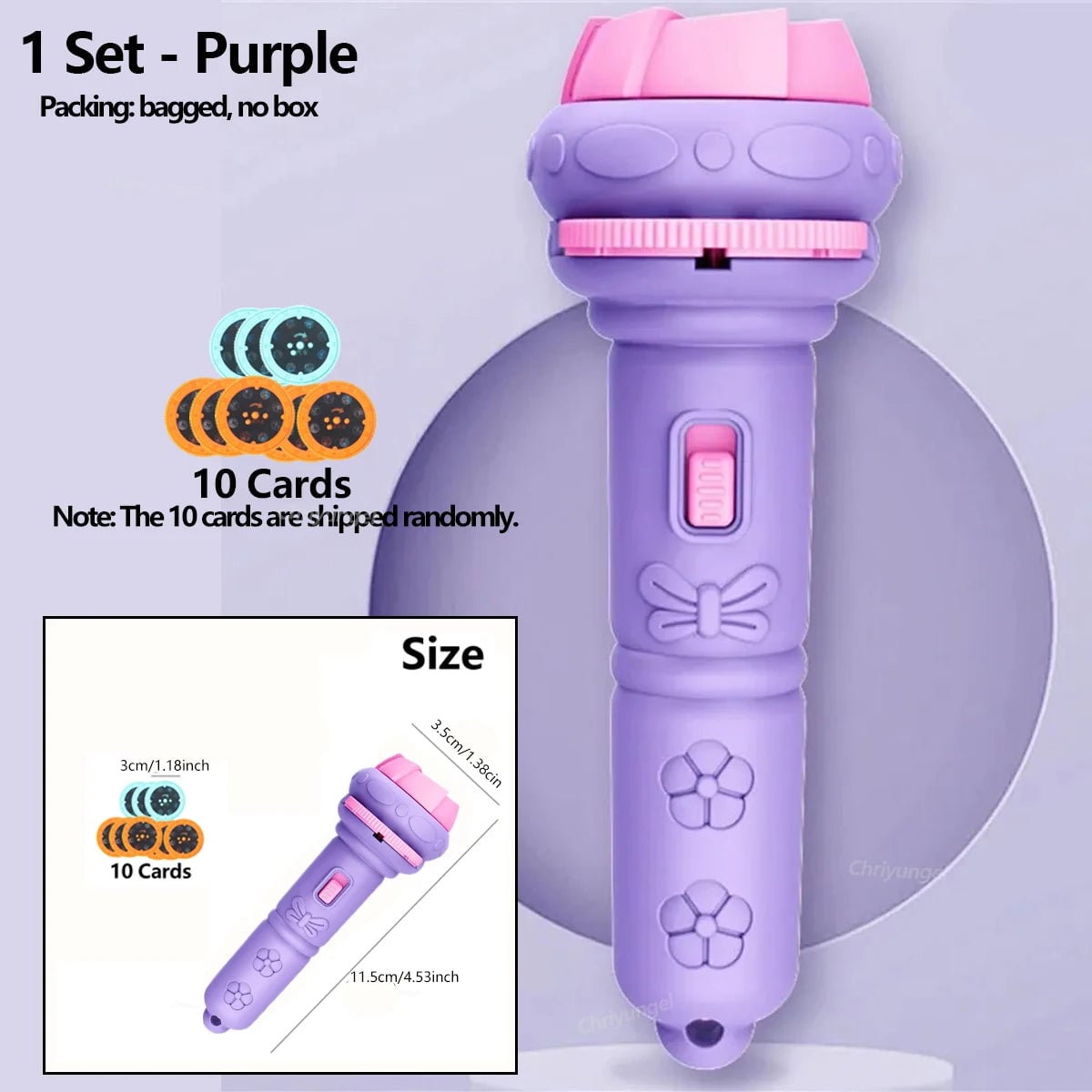 80 Pattern Projection Flashlight - 10 Cards Educational Bedtime Toy