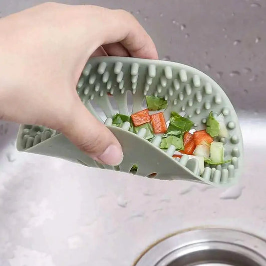 Silicone Hair Catcher Drain Cover with Suction Cup - Shower & Bath