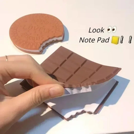 Chocolate Cookie Shaped Notebook Tearable Memo Pad Student Notepad